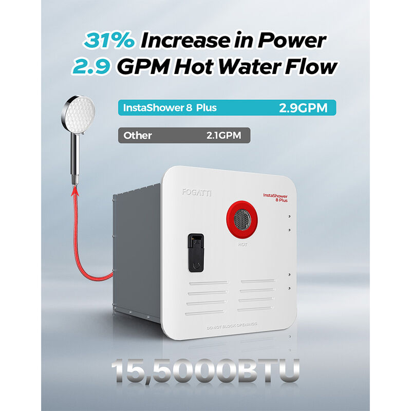 Fogatti InstaShower 8 Plus 55,000 BTU RV Tankless Water Heater without Door image number 3