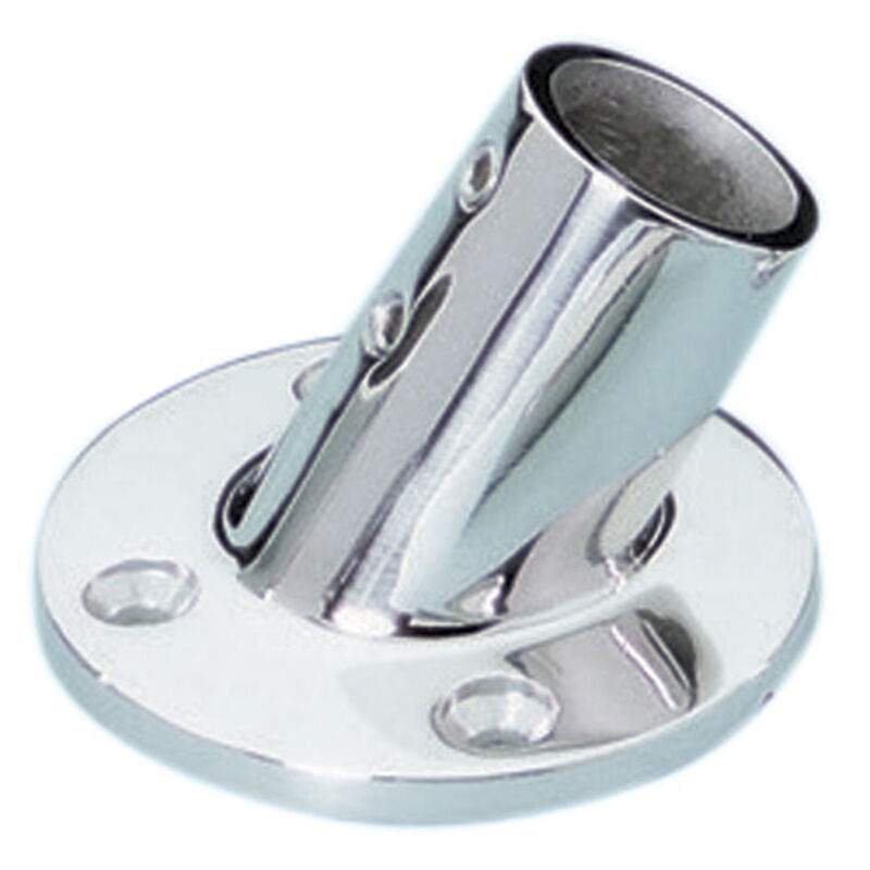 Whitecap Round Base Rail Fitting, Zamac 60&deg; image number 1