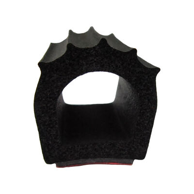 Ribbed Hollow Tall Bulb Seal, 10' L.