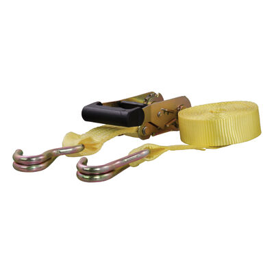 CURT 14' Yellow Cargo Strap with J-Hooks, 1667 lbs.